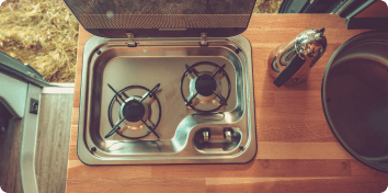 the stove of an RV