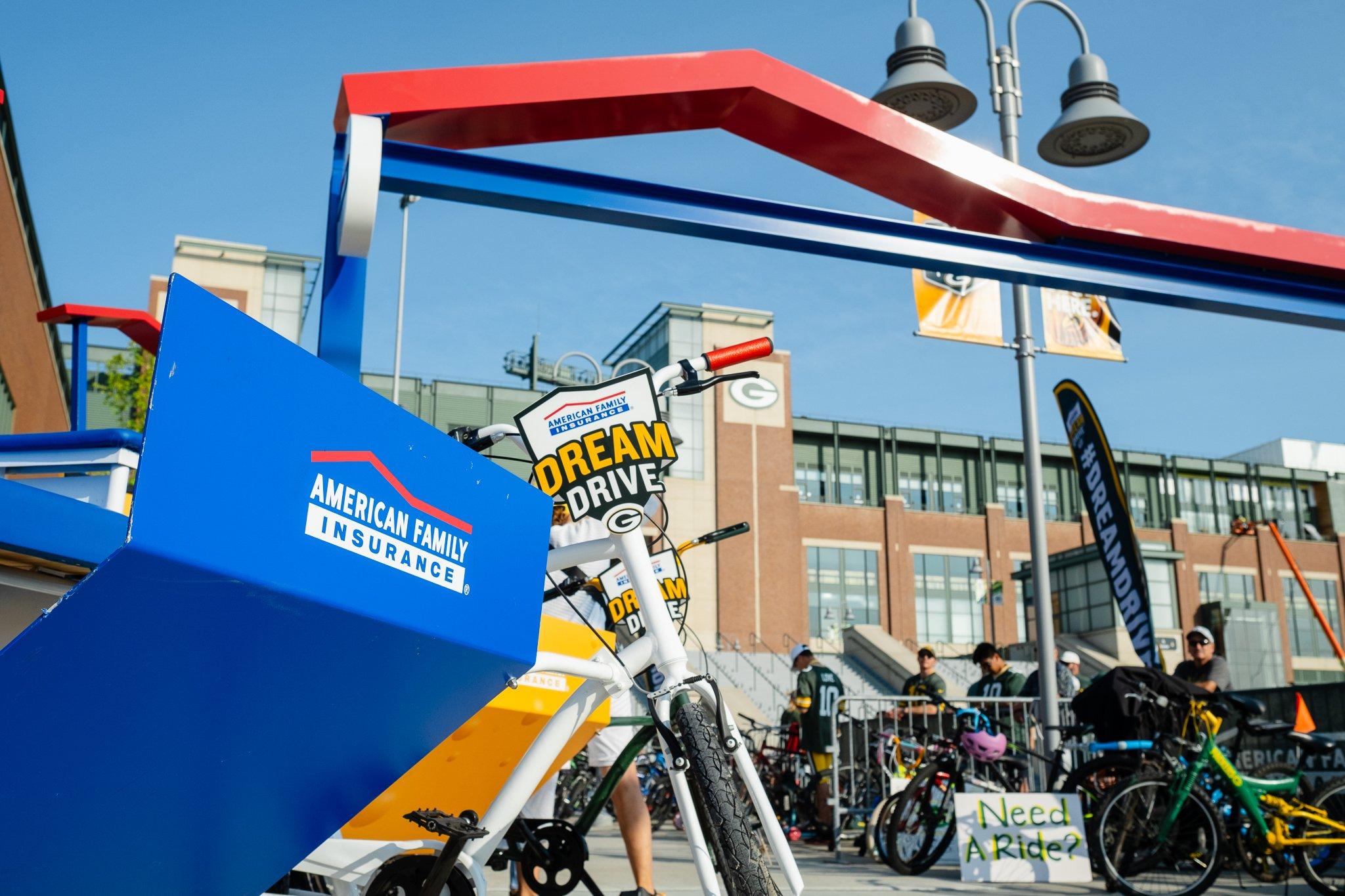 American Family Insurance branded carts.