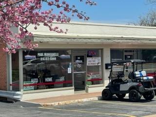 a car parked outside a store