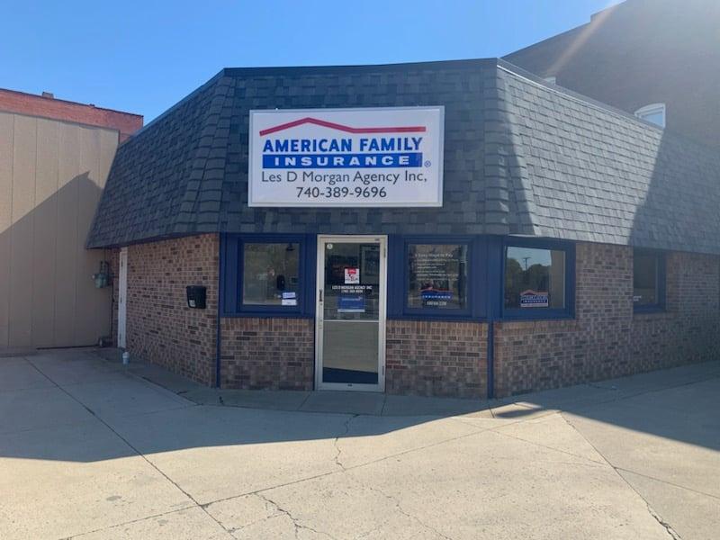 a building with a sign on the front