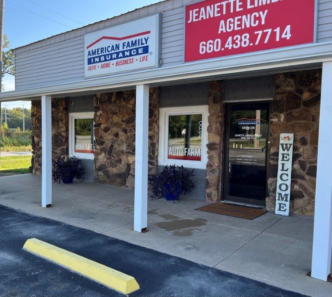 a store front with a sign