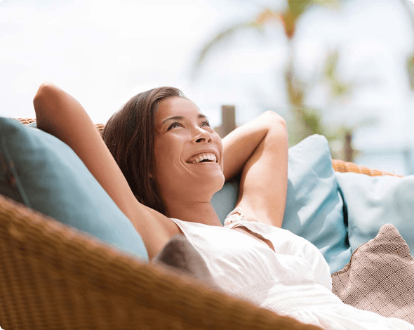 Young mother relaxing on the couch giving her brain a break.