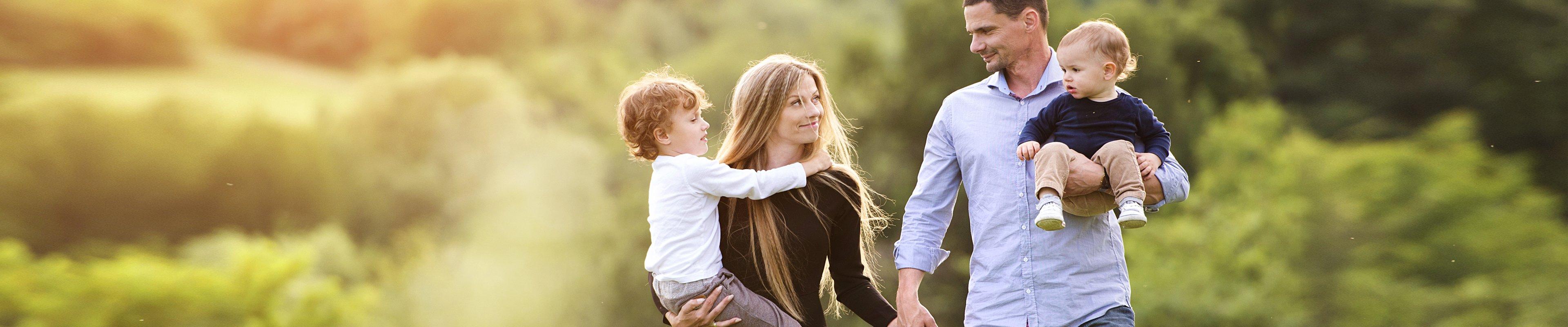 Family taking a walk