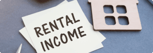 Rental Income written on a sticky note